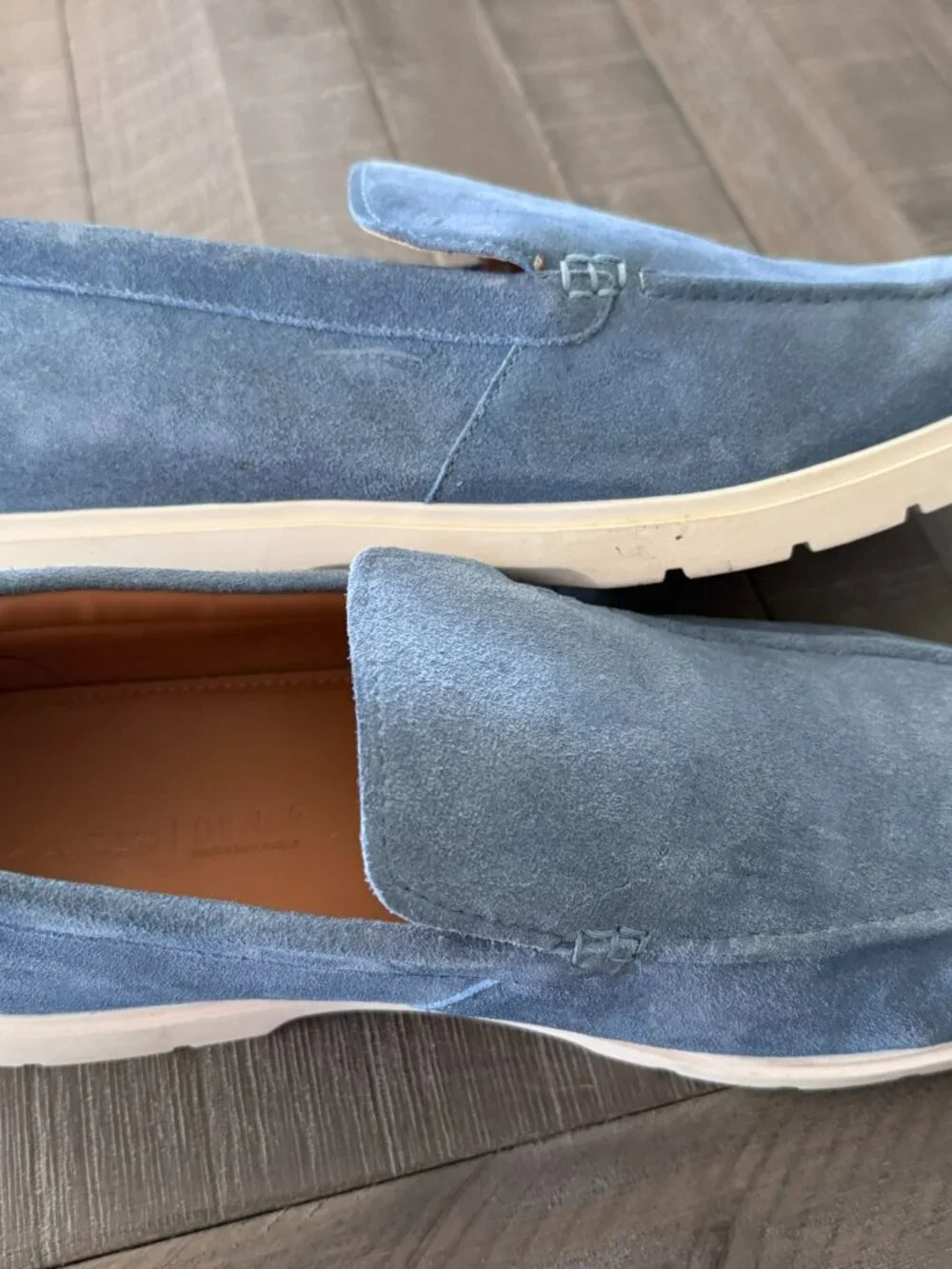 Nordstrom Harrison Casual Loafer Blue Skyway Orthotic Suede Leather Men's 11.5 M
